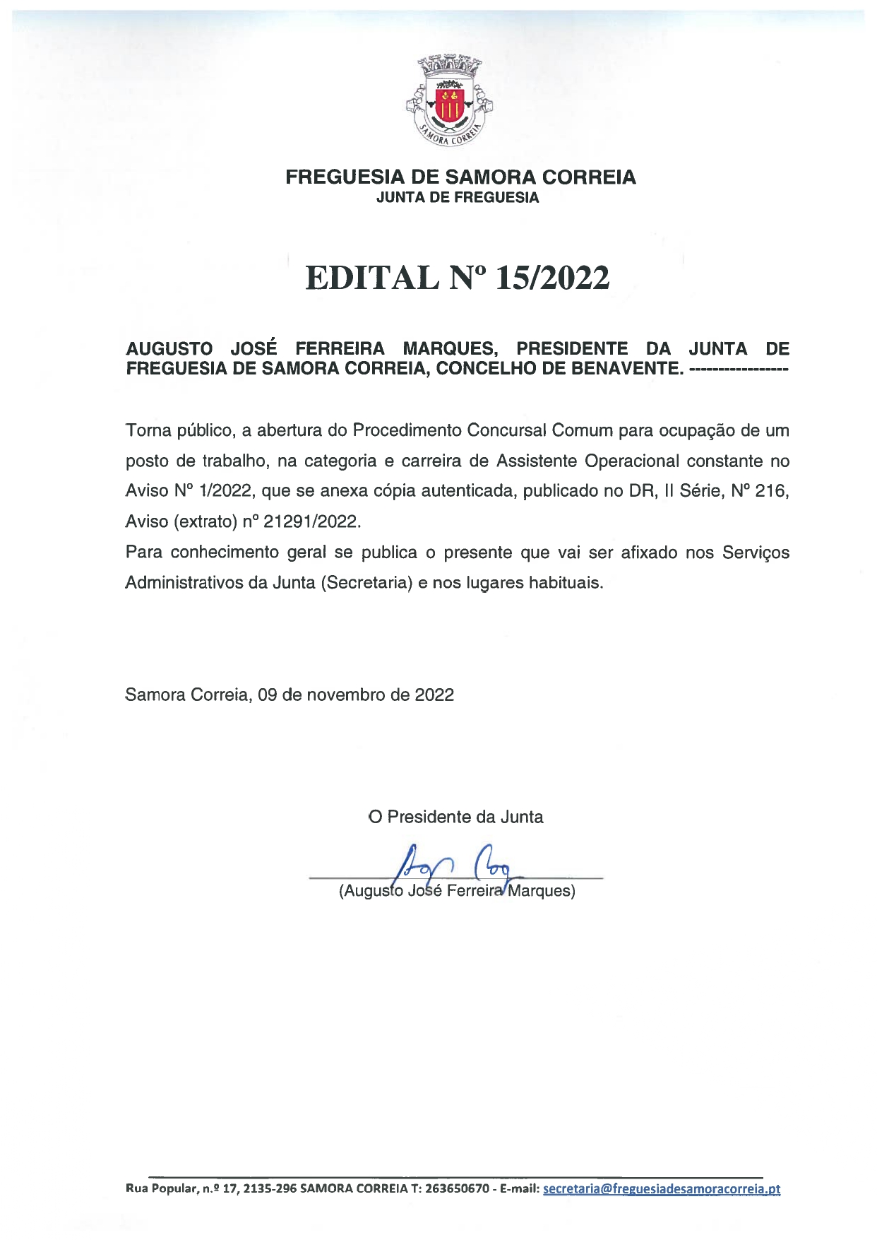 Imagem Edital Nº 15/2022