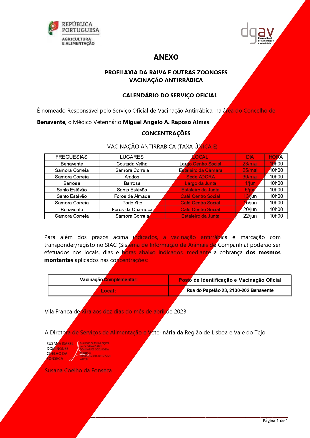 Imagem Edital - Vacinação Antirrábica