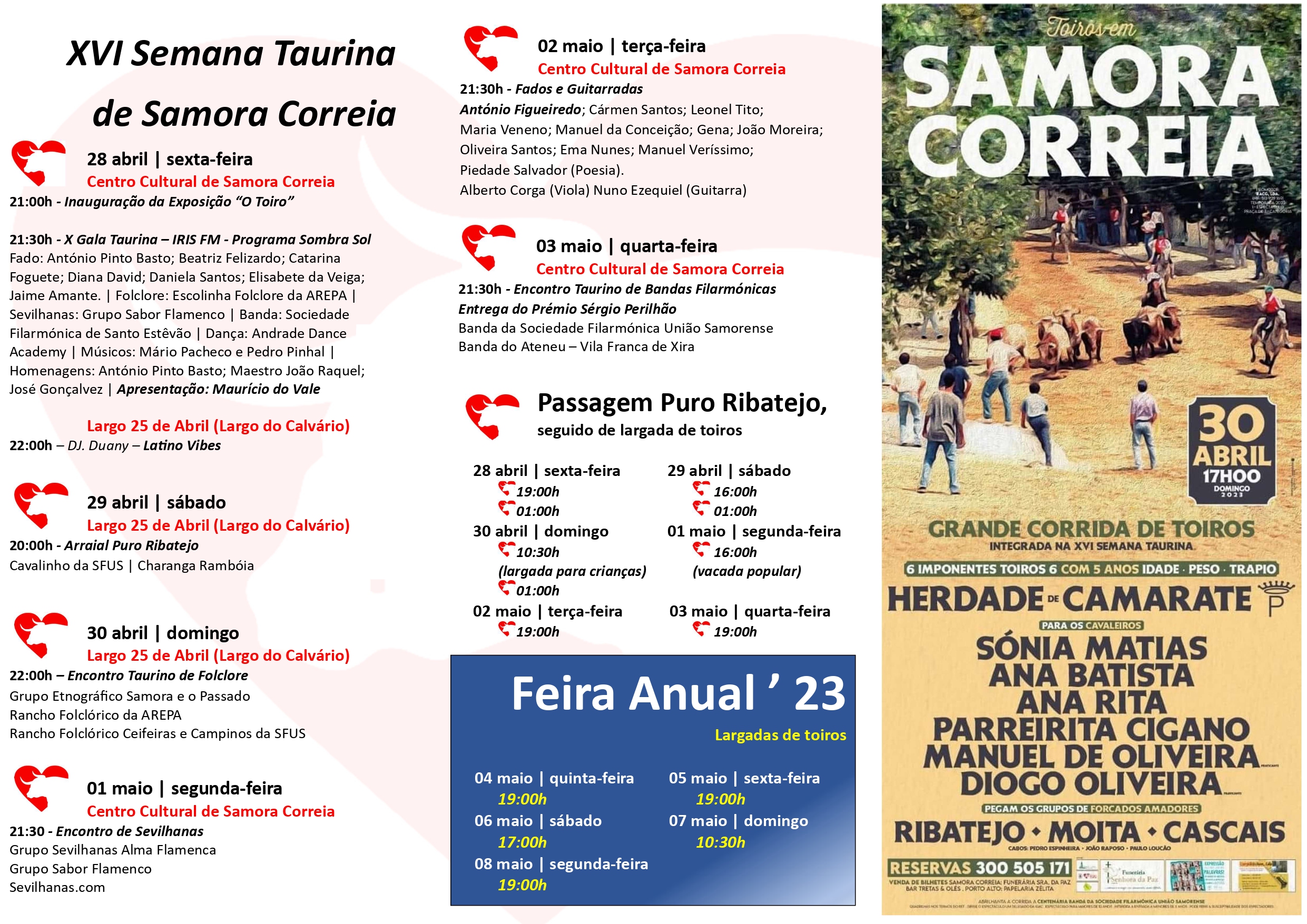 Imagem Programa Semana Taurina , Samora Rural e Feira Anual