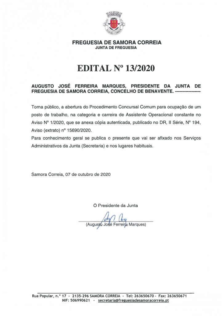 Imagem Edital Nº 13/2020
