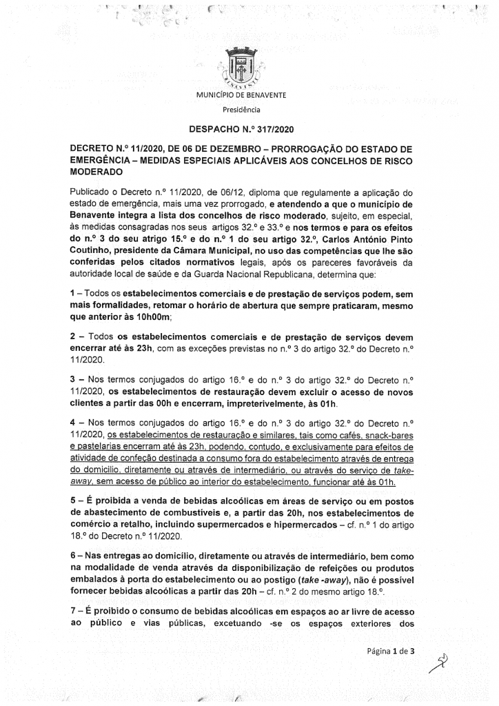 Imagem Despacho N.º 317/2020