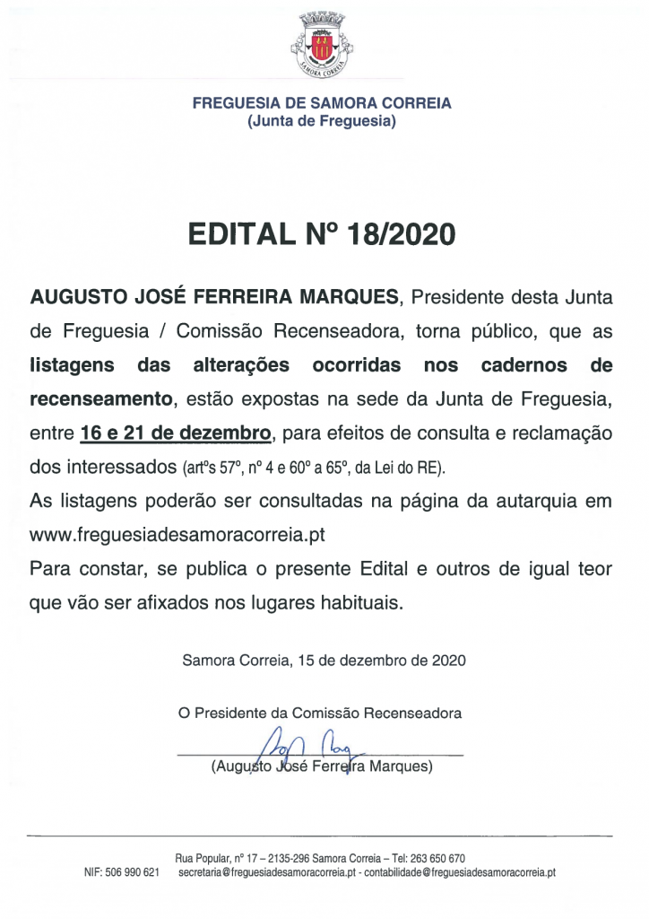 Imagem Edital Nº 18/2020