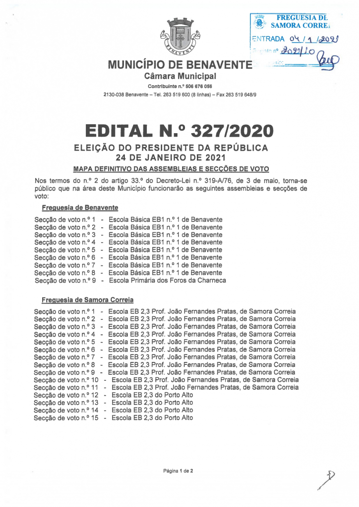 Imagem Edital N.º 327/2020 - CMB