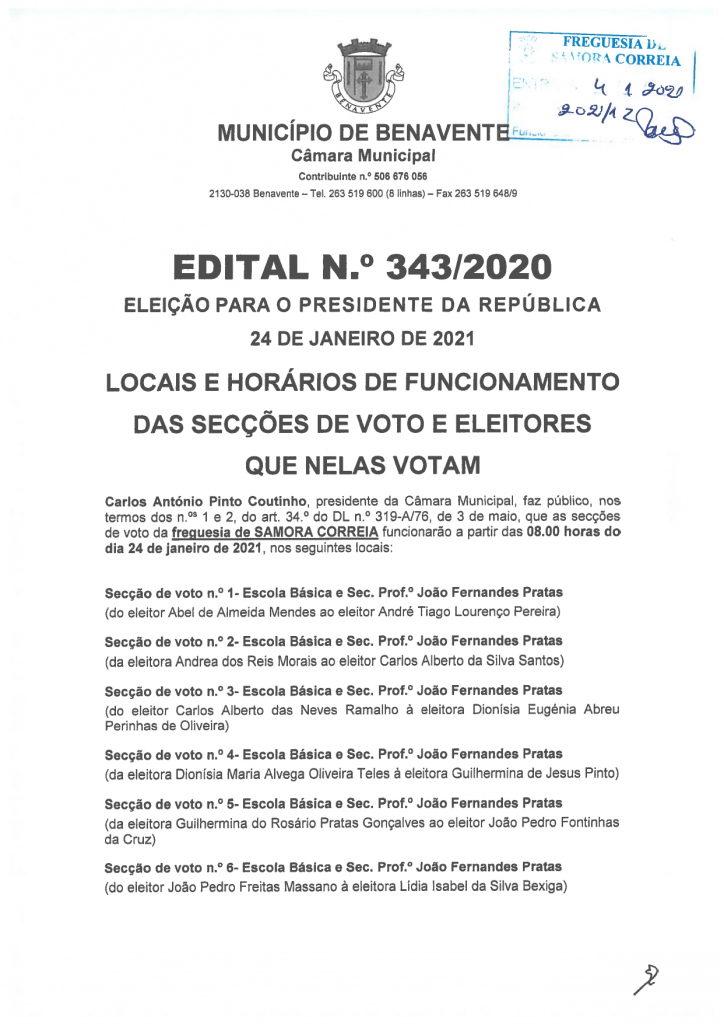 Imagem Edital N.º 343/2020 - CMB