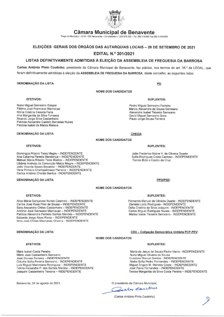 Imagem Edital N.º 301/2021 - CMB