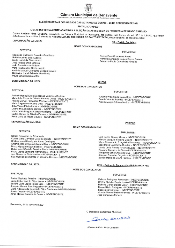 Imagem Edital N.º 303/2021 - CMB