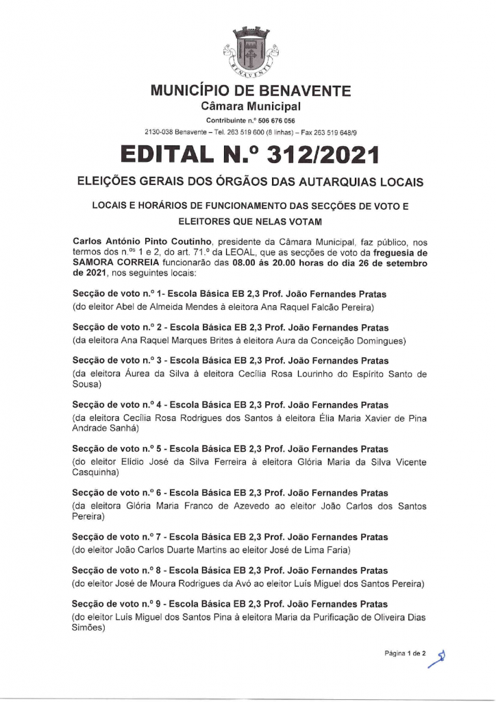 Imagem Edital N.º 312/2021 - CMB