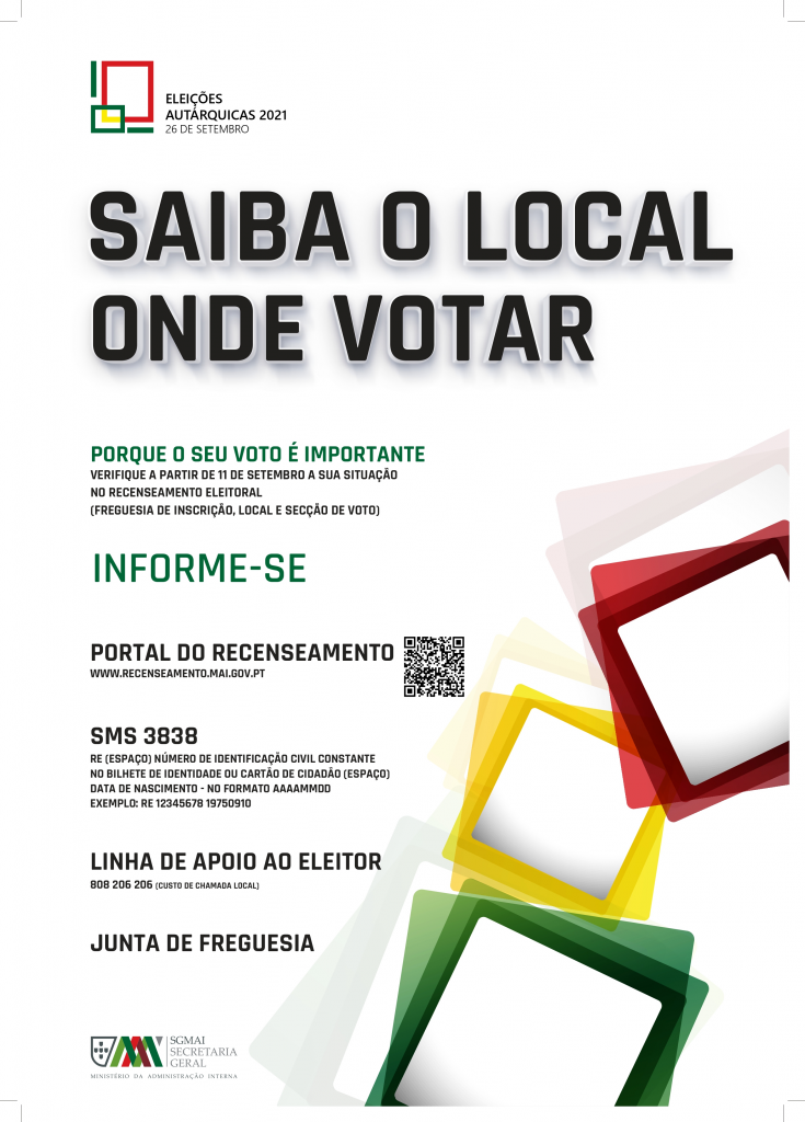 Imagem Eleições Autárquicas 2021 - Saiba o local onde votar