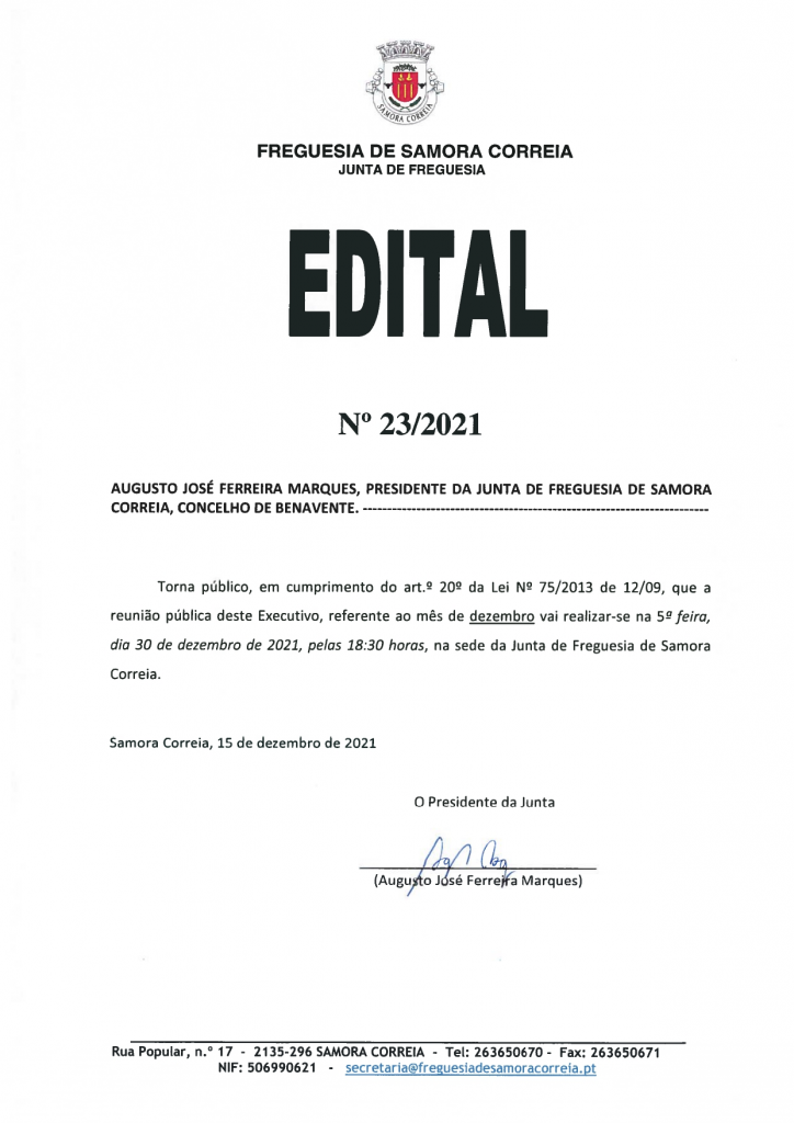 Imagem Edital Nº 23/2021